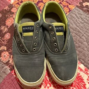 Sperry Men's Charcoal Canvas Boat Shoes